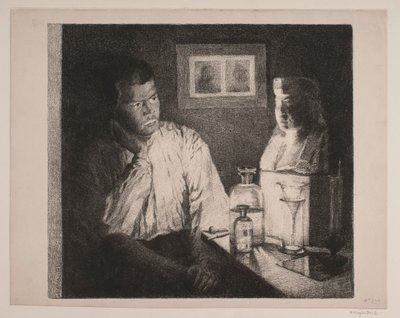 A Man Observing a Bust by Johan Rohde